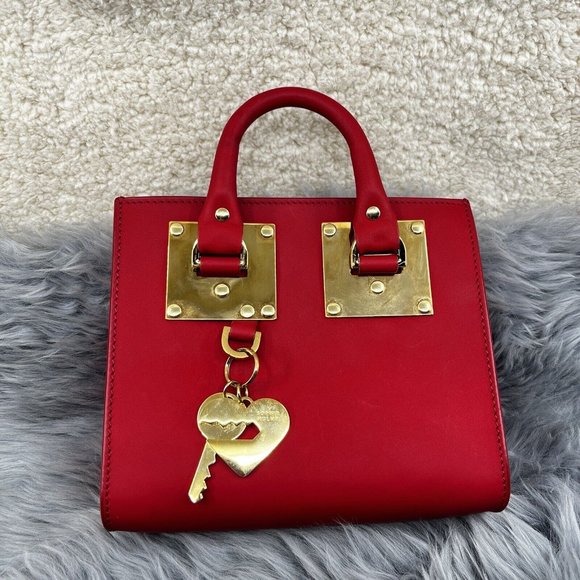 Sophie Hulme Red Tote with Gold Accents - Picture 2 of 13